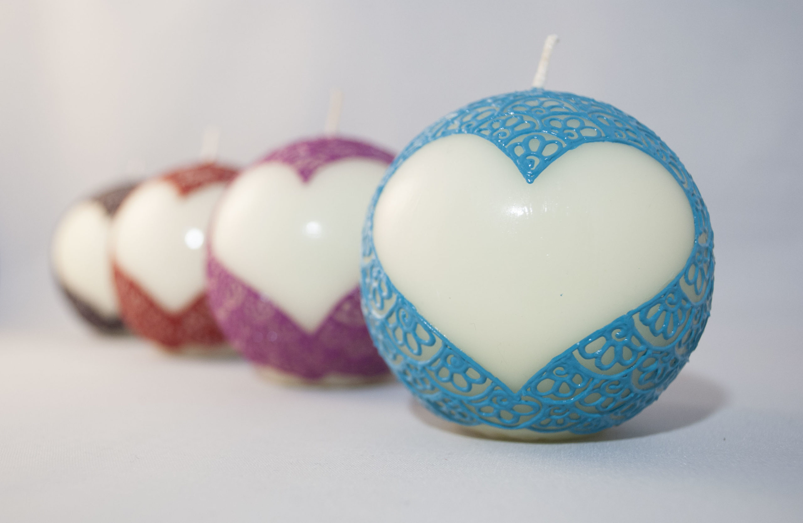 Round Heart Henna Candle
