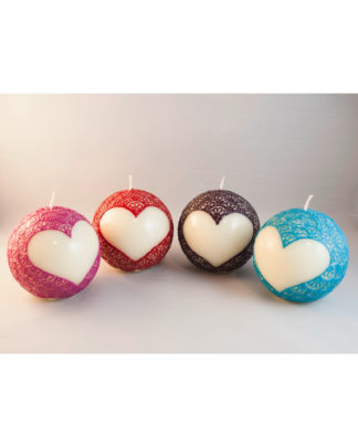 Round Heart Henna Candle